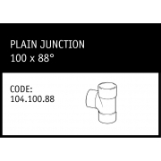 Marley Solvent Joint Plain Junction 100 x 88° - 104.100.88
